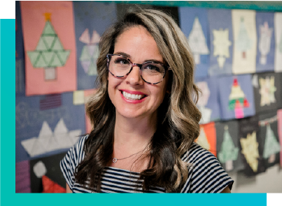 A headshot of Kristy Butler, Medlin Middle School math teacher in Texas who is a recipient of the 2020 Presidential Award for Excellence in Mathematics and Science Teaching