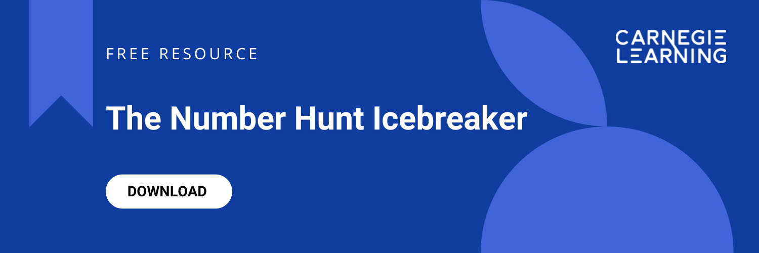 Click to download the math icebreaker called The Number Hunt