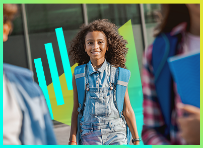 middle school girl wearing backpack walking behind two classmates | diagnostic assessment versus formative assessment to help students get to grade level