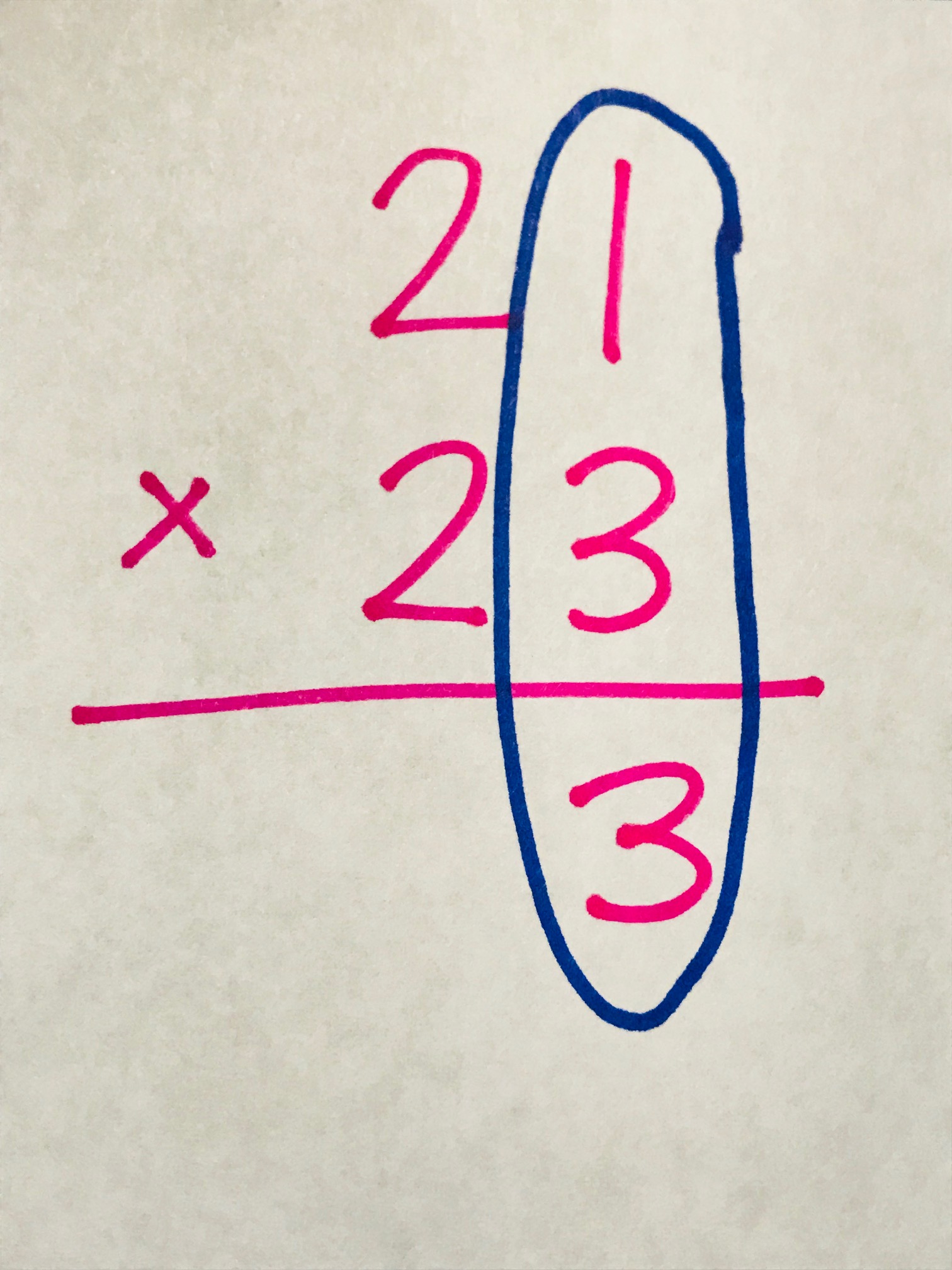 Multiplication 1 x 3