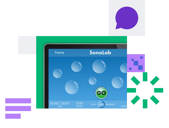 Sonolab auditory attention and listening skills feature in Fast Forword program