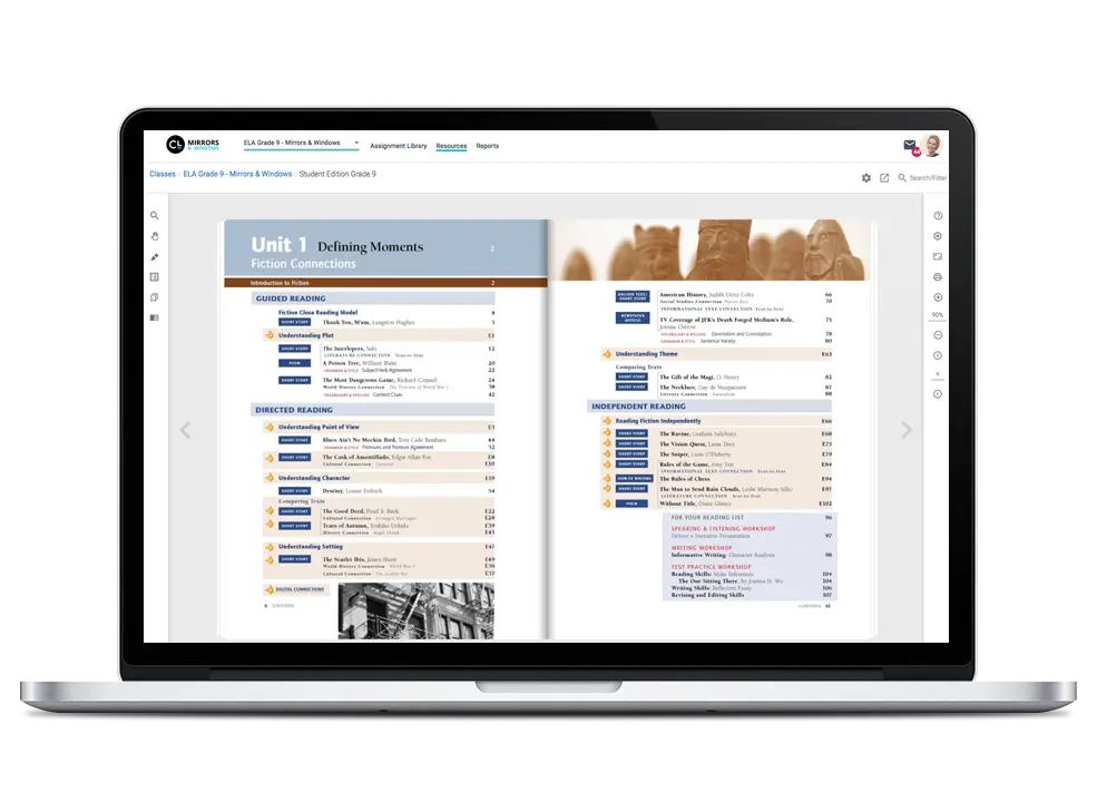 Mirrors & Windows digital resource displaying a unit overview