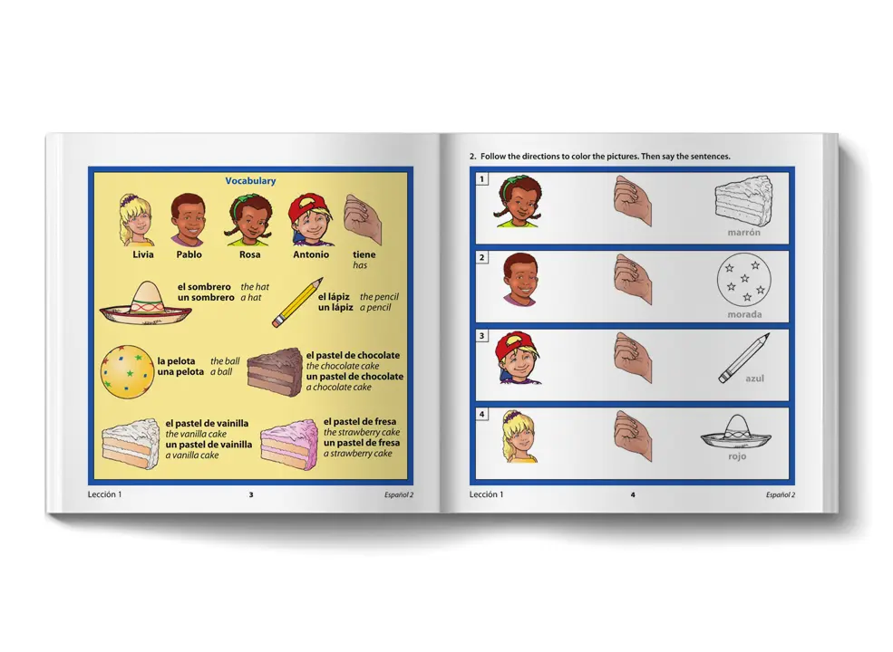 Vocabulary activities in Symtalk student workbook